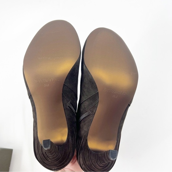 ✅ NWB Enzo Angiolini Eahaver Ankle SUEDE Boots BROWN SIZE 9.5 - Picture 10 of 12